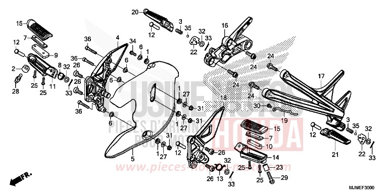 STUFE von VFR800X "Crossrunner" MAT BALLISTIC BLACK METALLIC (NHA86) von 2017